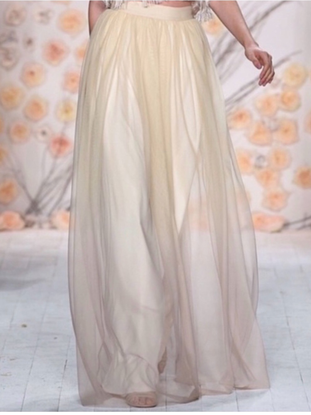 LC Lauren Conrad Pale Blush Ombre Maxi Tulle Skirt